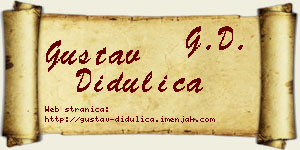 Gustav Didulica vizit kartica